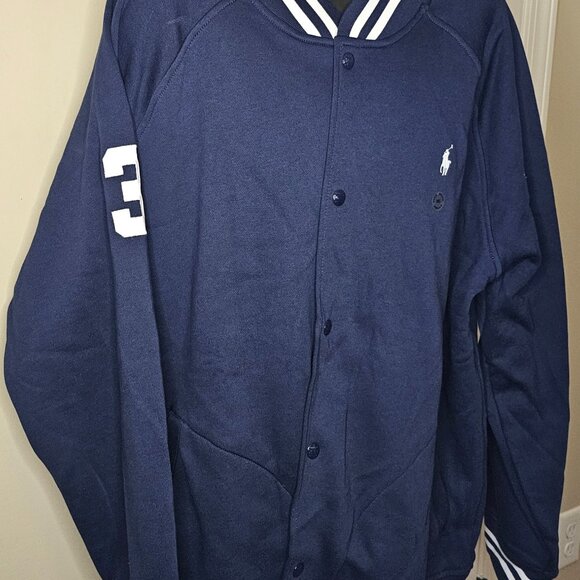 Polo Ralph Lauren Triple-Pony Fleece Baseball Jacket - Picture 1 of 5